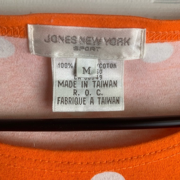 90s VTG Jones NY Polka Dot Tee - Picture 3 of 4